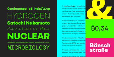 Font visual image of Carbona