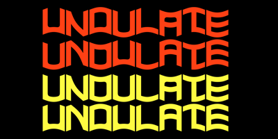 Font visual image of Undulate