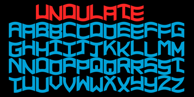 Font visual image of Undulate