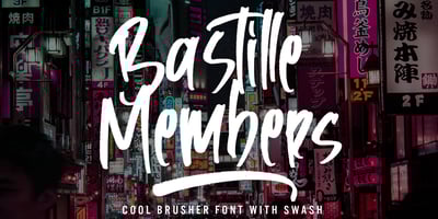 Font visual image of Bastille Members