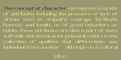 Font visual image of Trigly 