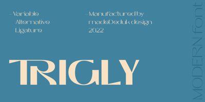 Font visual image of Trigly 