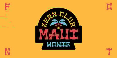 Font visual image of Maui Wowie