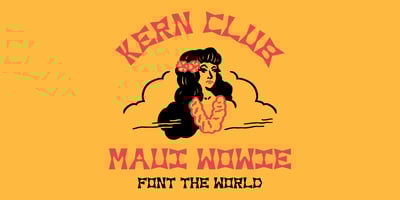 Font visual image of Maui Wowie
