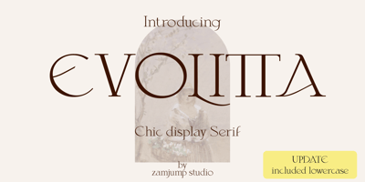 Font visual image of Evolitta