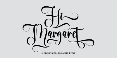 Font visual image of Hi Margaret