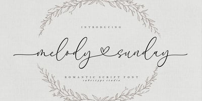 Font visual image of Melody Sunday