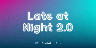 Font visual image of Late at Night