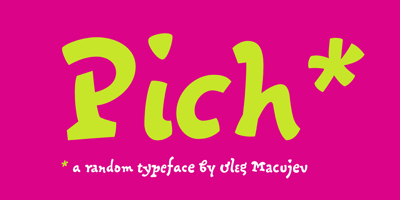 Font visual image of Pich&trade;