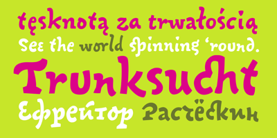 Font visual image of Pich&trade;