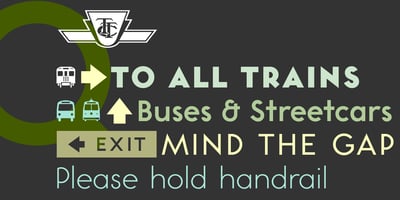 Font visual image of Toronto Subway&trade;
