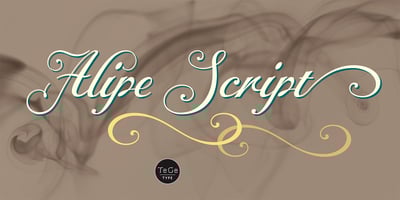 Font visual image of Alipe Script&trade;