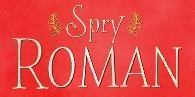 Font visual image of Spry Roman