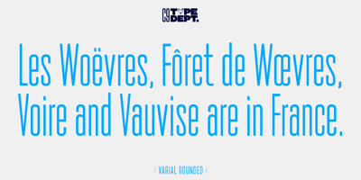Font visual image of Varial Rounded