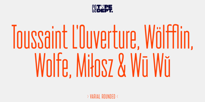 Font visual image of Varial Rounded