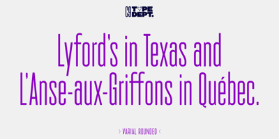 Font visual image of Varial Rounded