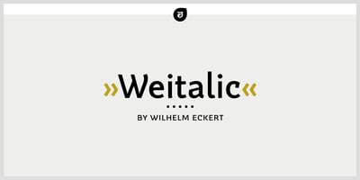 Font visual image of Weitalic