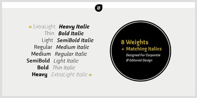 Font visual image of Weitalic