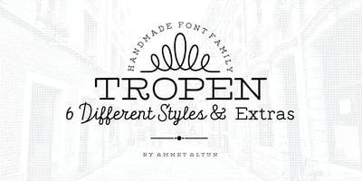 Font visual image of Tropen