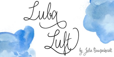 Font visual image of Luba Luft