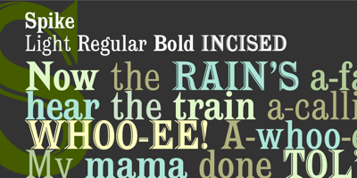 Font visual image of Spike