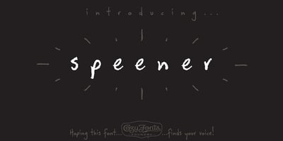 Font visual image of Speener