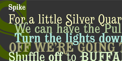 Font visual image of Spike