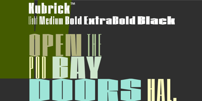 Font visual image of Kubrick&trade;