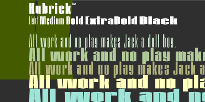 Font visual image of Kubrick&trade;