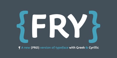 Font visual image of Fry Pro&trade;