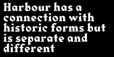 Font visual image of Harbour