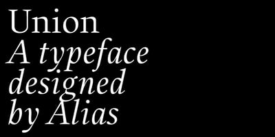 Font visual image of Union