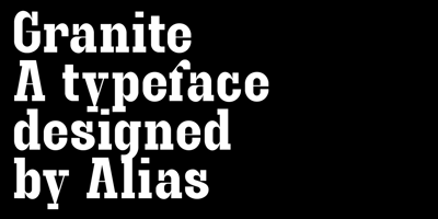 Font visual image of Granite