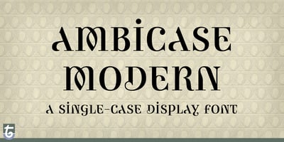 Font visual image of Ambicase&trade; Modern