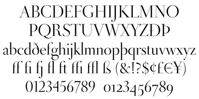 Font visual image of Didot Display&trade;
