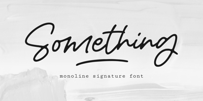 Font visual image of Something