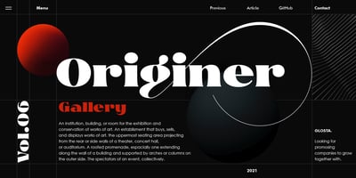 Font visual image of Glosta