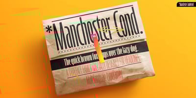 Font visual image of Manchester Condensed