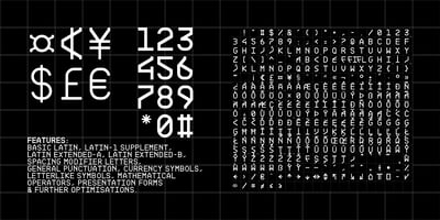 Font visual image of BDRmono 2021