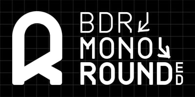 Font visual image of BDRmono 2021