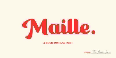 Font visual image of Maille