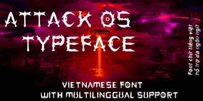 Font visual image of ATTACK OS
