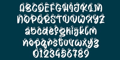 Font visual image of Christmas July