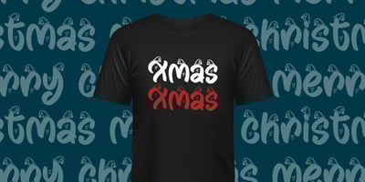 Font visual image of Christmas July