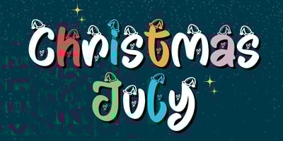 Font visual image of Christmas July
