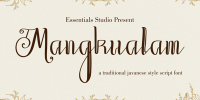 Font visual image of Mangkualam