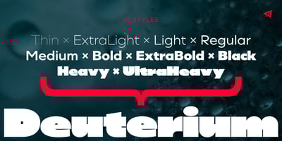 Font visual image of Deuterium