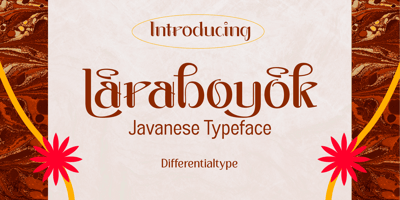 Font visual image of Laraboyok