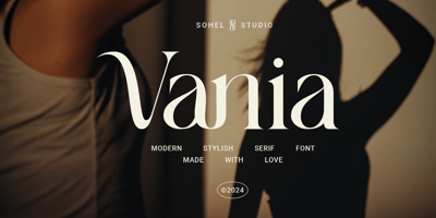 Font visual image of Vania