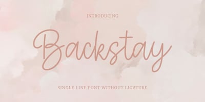 Font visual image of Backstay